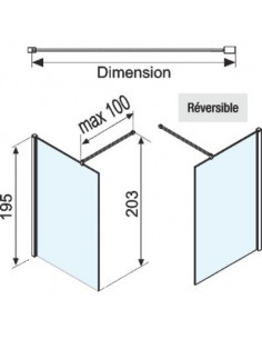 PAROI FIXE TRANS.ARG LUNESH100 NOVELLINI LUNESH100-1B 2