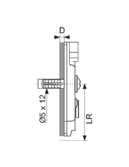 PLAQUE CRUCIF. VIS SP. 1,5MM HETTICH 9071656