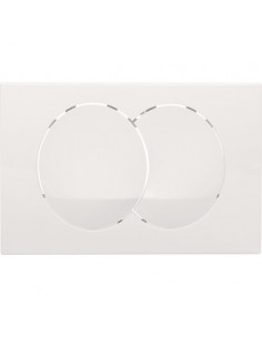 PLAQUE DELTA20 DBLE BLANC GEBERIT 115.100.11.5