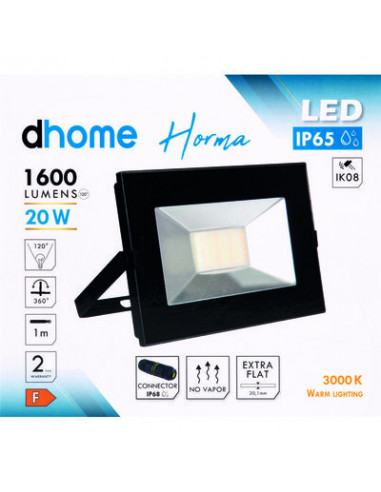 PROJ EXTER HORMA 20W 3000K DHOME BQ-FLT-20W-IC