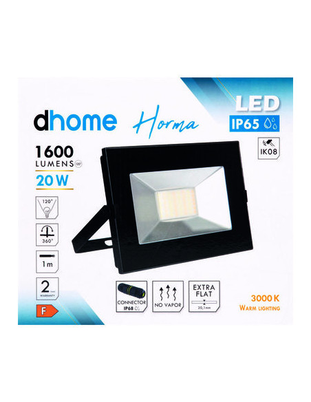 PROJ EXTER HORMA 20W 3000K DHOME BQ-FLT-20W-IC
