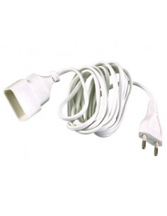 PROLONGATEUR BLANC 2X0,75MM 5M DHOME FEC1-5M
