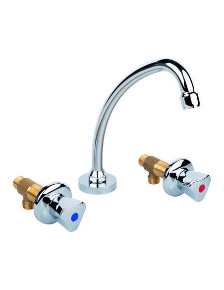 ROBINET EVIER 3 TROUS BEC GO183M10