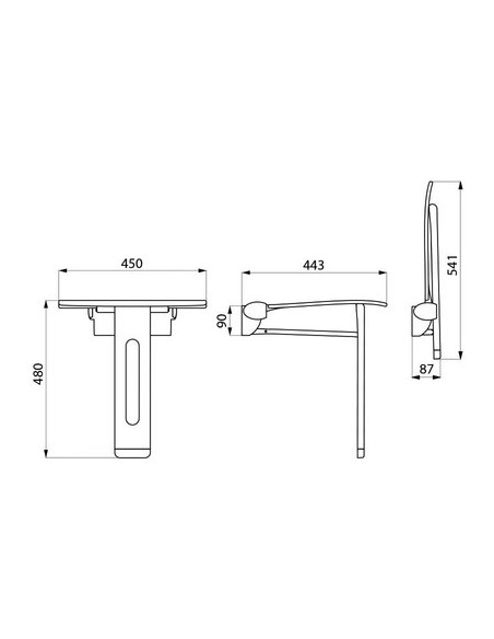 SIEGE DOUCHE RABAT AV PIED ANTHR DELABIE 511930C