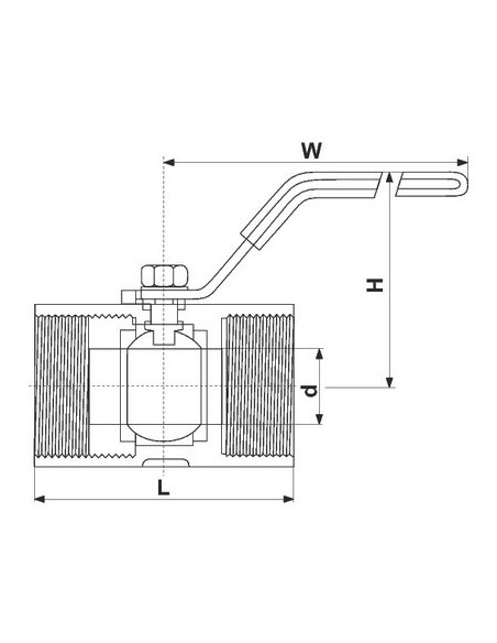 VANNE SPH INOX MONOBL PR 1/4 SFERACO 708002
