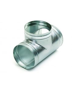 Té Equerre Galvanisé : TE 90° Diamètre 100/100 mm ALDES 11093104