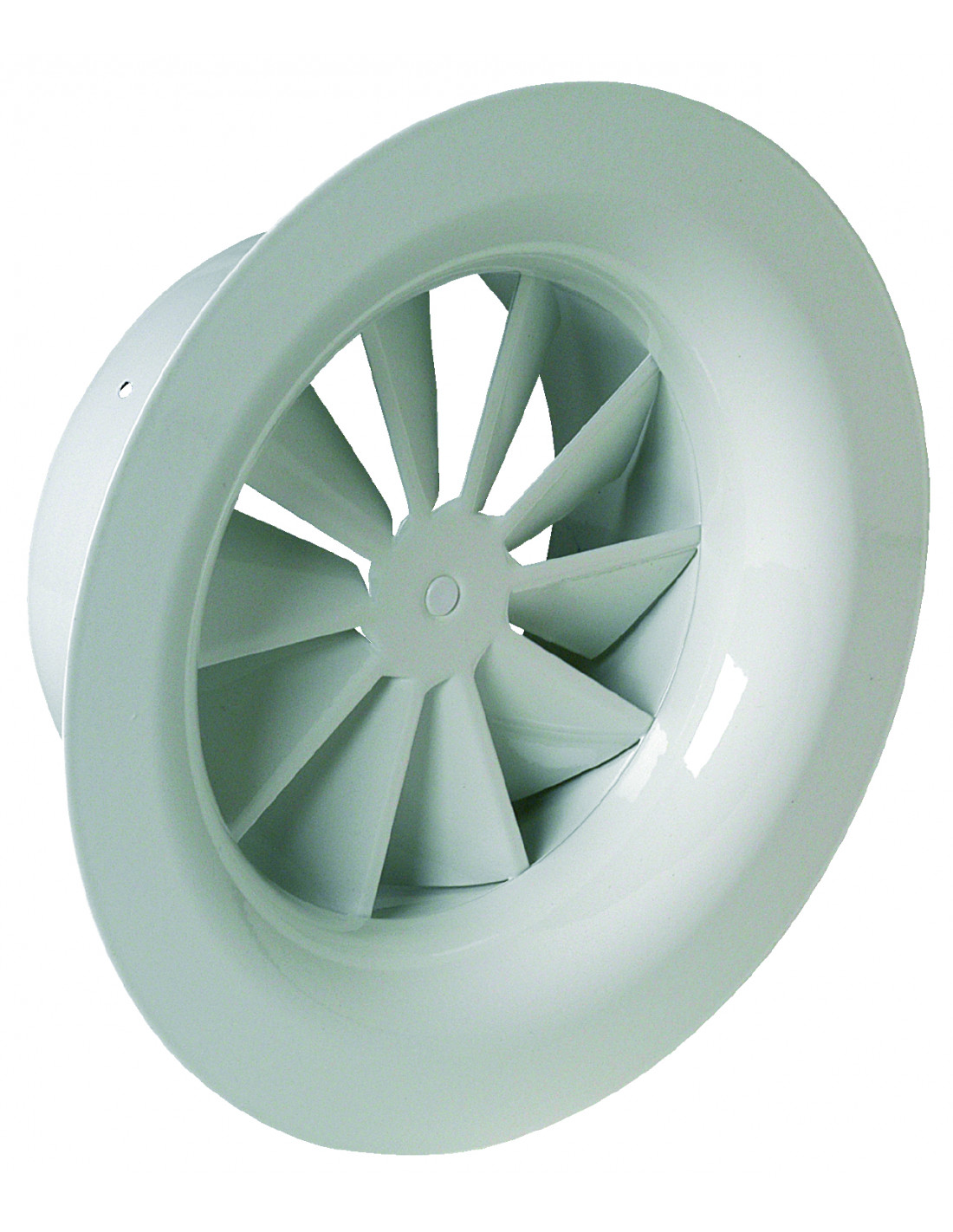 Diffuseur circulaire fixe à jet hélicoïdal pr plafond en acier blanc SR ...