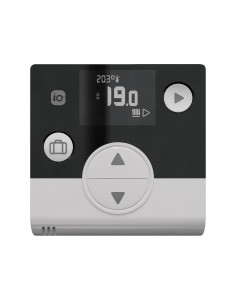 Commande d'ambiance modulante Aérolia, communication radio, alimentation filaire ou piles Noir & Blanc THERMOR 474000