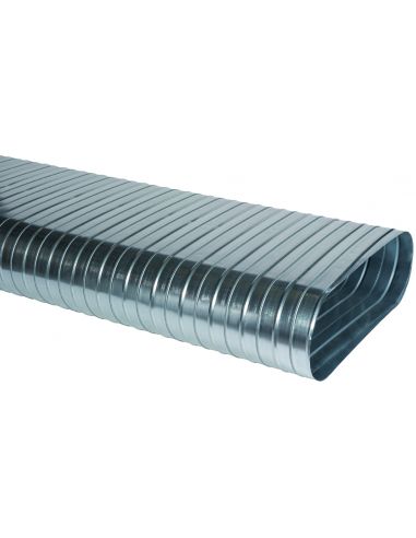 Conduit spiralés rigide oblong galvanisé CSRO de 3mètres L950 x H320 ALDES 11064406