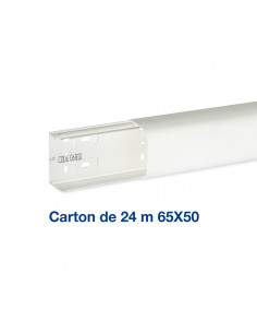 Carton de 24 mètres de conduit de climatisation CND 65x50 1 compartiment blanc IBOCCO B68065