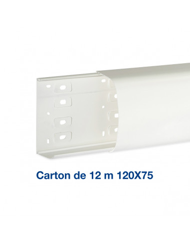 Carton de 12 mètres de conduit de climatisation CND 120x75 1 compartiment blanc IBOCCO B68120