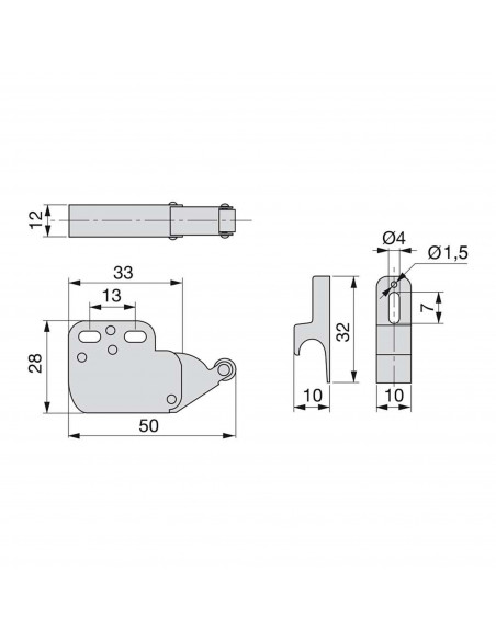 Fermeture Fast Latch pour meubles EMUCA 1275415