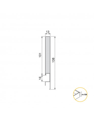 Tiroir extérieur Concept 30 kg hauteur 138 mm EMUCA 3101112