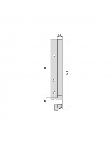 Tiroir extérieur Vertex 40 kg hauteur 178 mm EMUCA 3171825