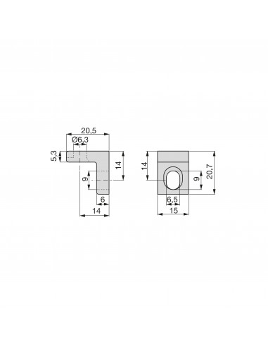 équerre d'assemblage pour meubles 205 x 207 mm EMUCA 4020907