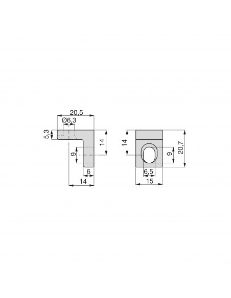 équerre d'assemblage pour meubles 205 x 207 mm EMUCA 4020907