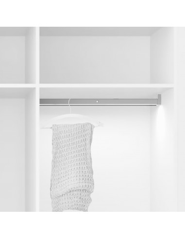 Barre de penderie pour armoire Polux avec lumière LED avec détecteur de mouvement (12V DC) EMUCA 5074562