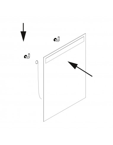Miroir de salle de bain Pegasus avec éclairage frontal LED (AC 230V 50Hz) EMUCA 5148120
