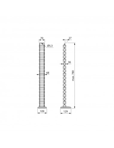 Gaine passe-câbles Pipe 4 EMUCA 6210025