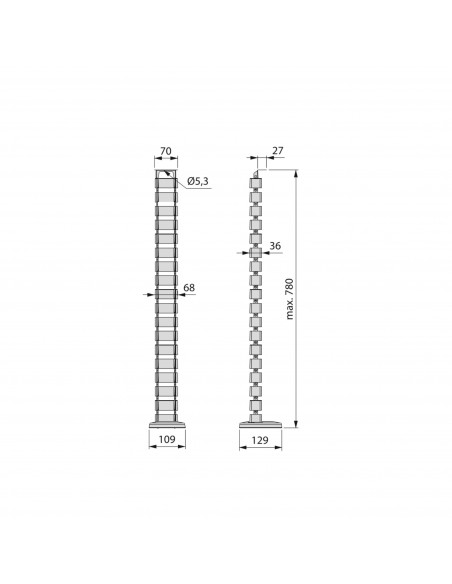Gaine passe-câbles Pipe 4 EMUCA 6210025