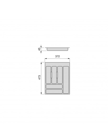 Range-couvert Optima Vertex/Concept/Convex 500mm (Panneau 16mm) EMUCA 8333123