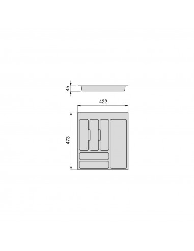 Range-couvert Optima Vertex/Concept/Convex 500mm (Panneau 16mm) EMUCA 8333215