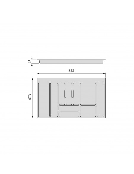 Range-couvert Optima Vertex/Concept/Convex 500mm (Panneau 16mm) EMUCA 8333615