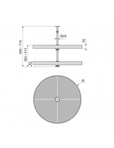 Jeux de plateaux circulaires Shelvo EMUCA 8929021