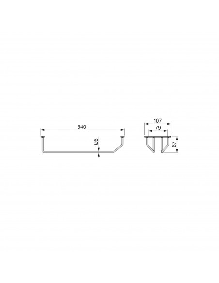 Porte-verres Supra pour meubles EMUCA 8938011