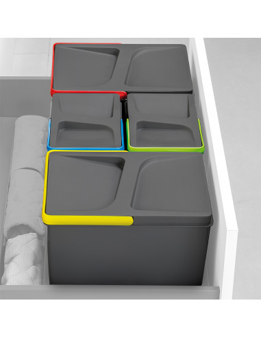 Kit de poubelles avec base Recycle pour tiroir de cuisine EMUCA 8939523