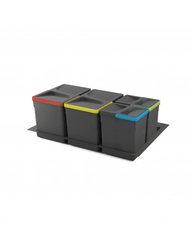 Kit de poubelles avec base Recycle pour tiroir de cuisine EMUCA 8939523