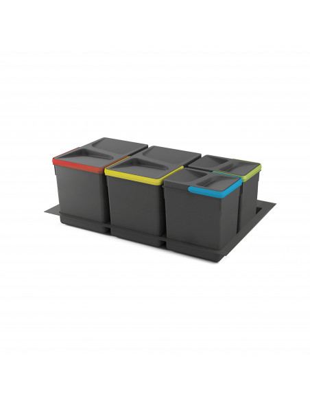 Kit de poubelles avec base Recycle pour tiroir de cuisine EMUCA 8939523