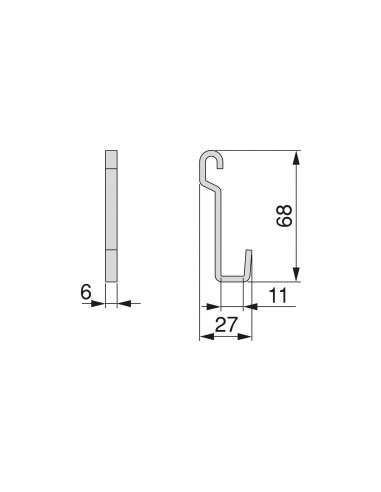 Lot de 5 crochets de suspension de cuisine Titane EMUCA 8965735