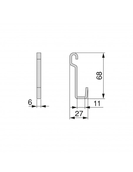 Lot de 5 crochets de suspension de cuisine Titane EMUCA 8965735