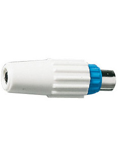 Fiche mâle TV coaxiale CEE bleu L'EBENOID 032512