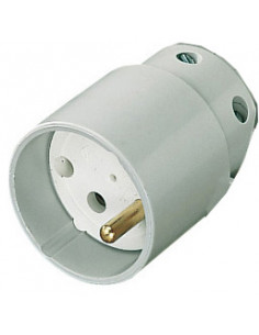 Fiche femelle 16A 2P+T gris EAN L'EBENOID 321352