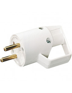 Fiche mâle 16A 2P+T anneau blanc EAN L'EBENOID 321408