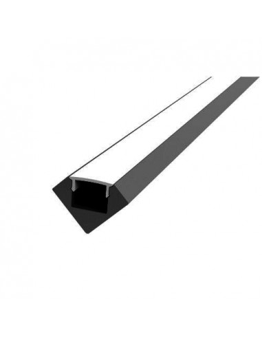 Profil ALU45 noir 2m plexi mat accessoires inclus INTEGRATECH ALU45B-M2