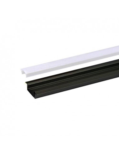 Profil RSL7 noir 2m plexi mat accessoires inclus INTEGRATECH RSL7B-M2