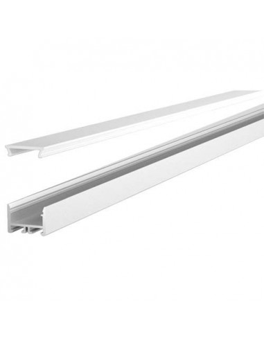 Profil SL Flat 15x12 blanc 2m dif opale acc inclus INTEGRATECH SLF1512W-O2