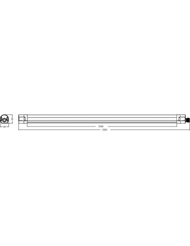 Pure Line 1200mm LED 3960lm 4000K PURE BY L'EBENOID 055040
