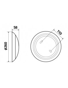 Vernosc Néo T1 LED 1100lm 3000/4000K blanc L'EBENOID 070720 2