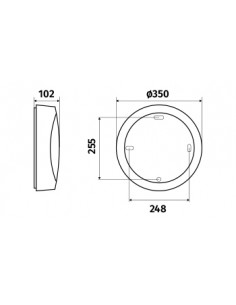 Sextan Premium LED 2700lm 3000K HF AV FA gris 7024 L'EBENOID 071982 2