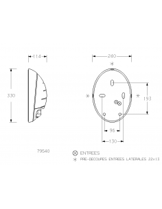 Atoll ovale E27 SSL IR noir L'EBENOID 079551 2