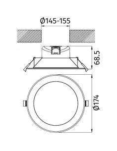 Pure Tops D3 LED 1330lm 4000K blanc PURE BY L'EBENOID 083102 2
