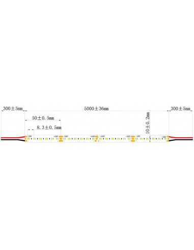 Ruban led 240LED/m 2110 24V IP20 bicolor CRI90 5m INTEGRATECH 240DOT-IP20-BIC