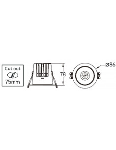 Deep low UGR 9W CRI90 2700K universal dim INTEGRATECH DEEP9W27DIM 2