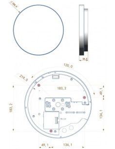 Disc 22W 3000K IP54 blanc RAL9003 INTEGRATECH DISC203W 2