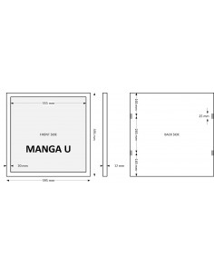 Panneau led Manga 60x60 3000K UGR17 ENEC INTEGRATECH MAU60605030 2