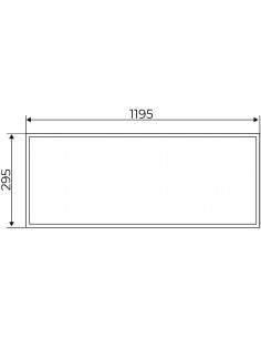 Panneau led Bright 36W 30x120 3000K RAL9016 INTEGRATECH PLB301203630 2